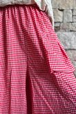 Arbi Gingham Pocket Culotte Pant Chilli